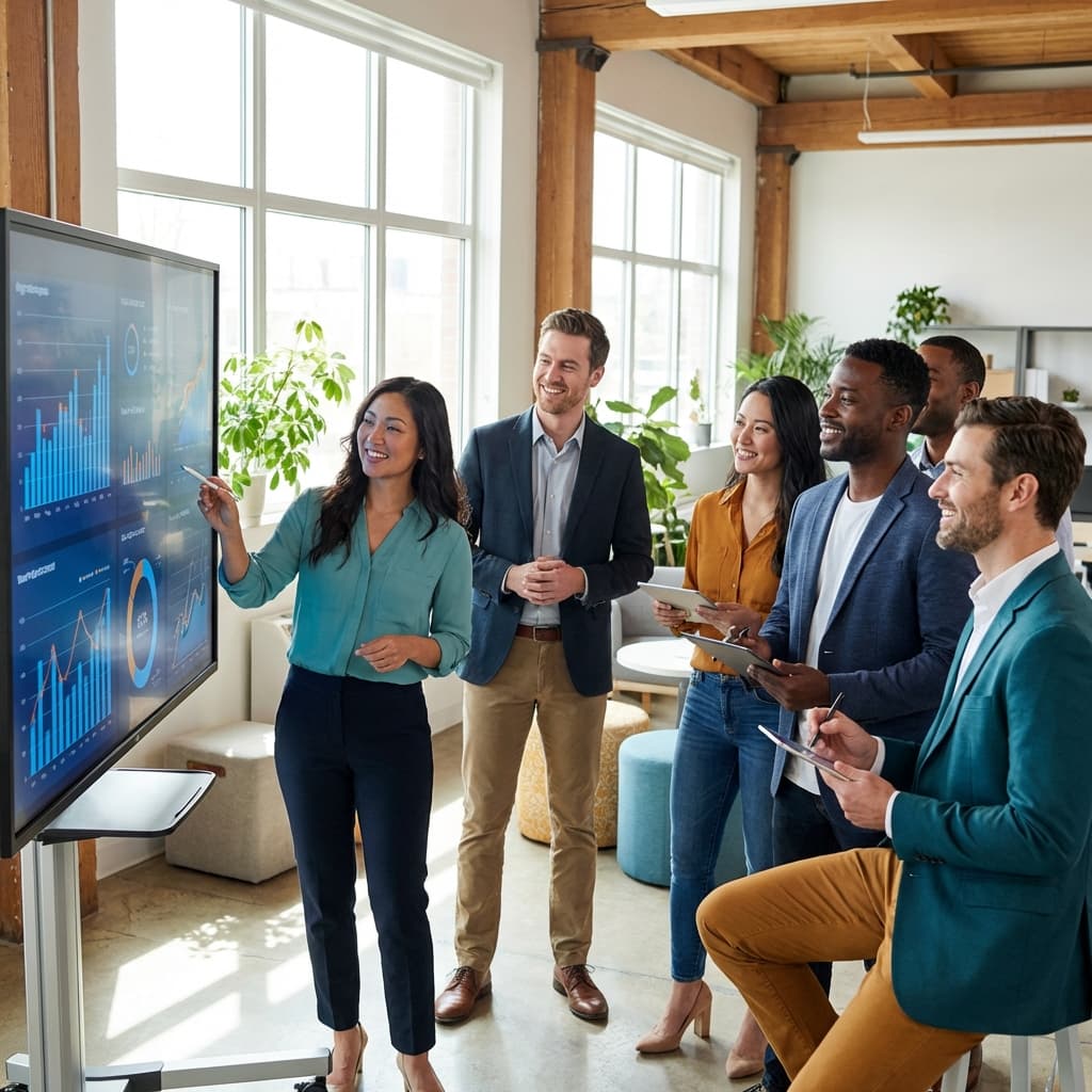 Diverse tech team collaborating